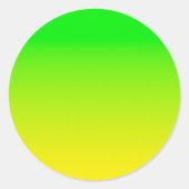 Sticker Rond Dégradé vert et jaune du néon (Devant)