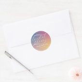 Sticker Rond Dégradé Violet Chic Moderne Écriture Mariage (Enveloppe)