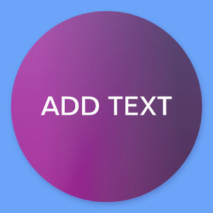 Sticker Rond Dégradé violet moderne ombré et texte blanc modifi