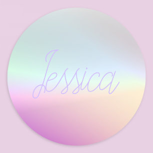 Sticker Rond Dégradés ombrés colorés cool et votre script