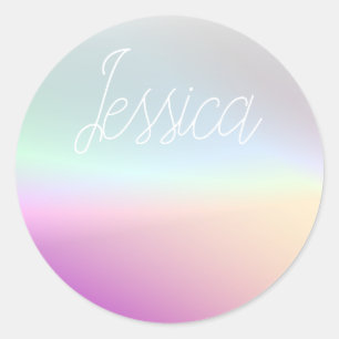 Sticker Rond Dégradés ombrés colorés cool et votre script