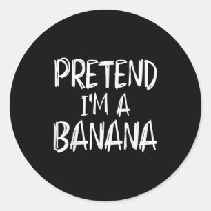 Sticker Rond Déguisement de banane pour une fête d'Halloween en