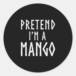 Sticker Rond Déguisement de fête d'Halloween de famille de mang