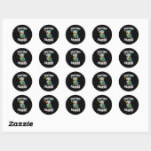 Sticker Rond Déguisement de perroquet (Feuille)