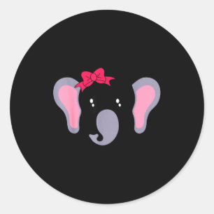 Sticker Rond Déguisement d'Halloween drôle avec visage d'élépha
