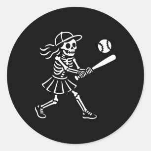 Sticker Rond Déguisement d'Halloween squelettes Softll Squelett