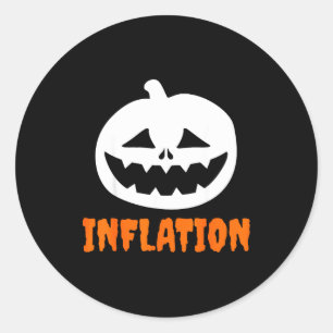 Sticker Rond Déguisement drôle d'inflation Halloween Couple Ass