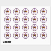 Sticker Rond Deguisement licorne Halloween Fille Fête d'anniver (Feuille)