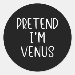 Sticker Rond Déguisement Vénus Simple Halloween Enfant Planète
