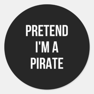 Sticker Rond Déguisez-vous en chemise de pirate costume Hallowe