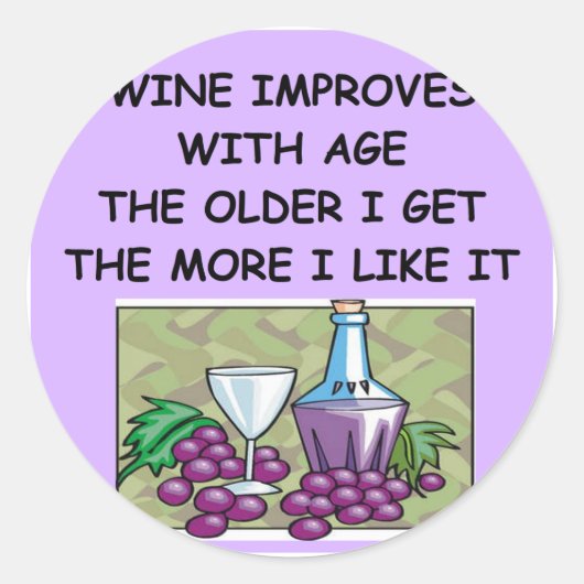 Sticker Rond dégustation de vin (Devant)
