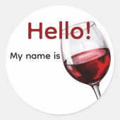 Sticker Rond Dégustation de vin et de fromage (Devant)