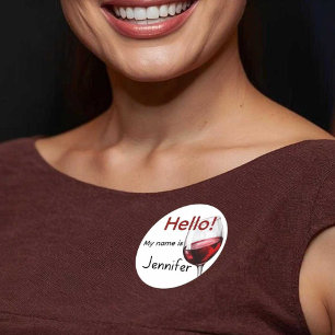 Sticker Rond Dégustation de vin et de fromage