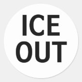 Sticker Rond Dehors la glace (Devant)