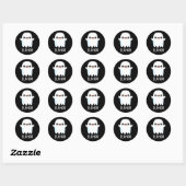 Sticker Rond Deja Boo Funny Ghost Pun Dark BG (Feuille)