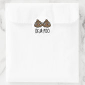 Sticker Rond Deja Poo Funny Double Poop Pun (Sac)