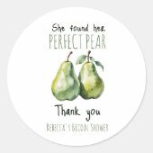 Sticker Rond Déjeuner Élégant aux Fruits Poire Parfaite pour un (Devant)