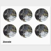 Sticker Rond Déjeuner sur l'herbe (Feuille)