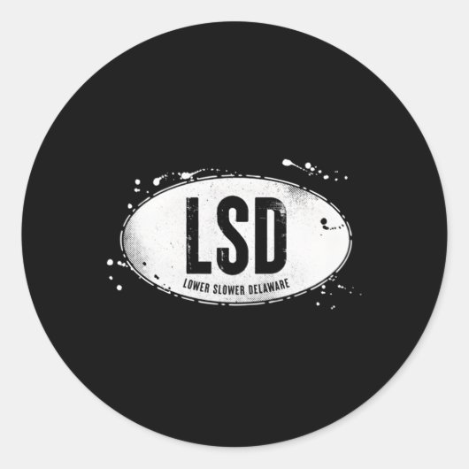 Sticker Rond Delaware plus lent 2 (Devant)