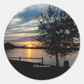 Sticker Rond Delaware River, photo pittoresque, (Devant)