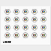 Sticker Rond Delaware, USA (Feuille)