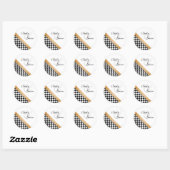 Sticker rond Délice pointillé (Feuille)
