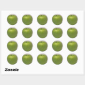 Sticker Rond Délicieuse pomme verte (Feuille)