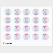 Sticker Rond Délicieux brioche rose sur le dessus (Feuille)