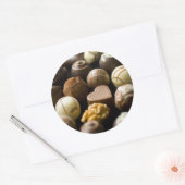 Sticker Rond Delicious chocolate pralines (Enveloppe)