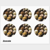 Sticker Rond Delicious chocolate pralines (Feuille)