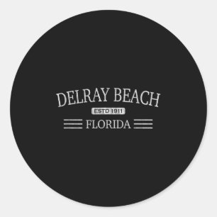 Sticker Rond Delray Beach Floride - Fl