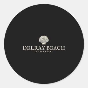 Sticker Rond Delray Beach, Plage Lover Delray Floride Tee
