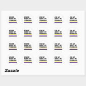Sticker Rond Demande-moi mes pronoms (Feuille)