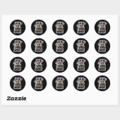 Sticker Rond Demandez-moi à propos de Power Soccer conception d (Feuille)