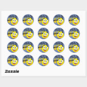 Sticker Rond Demandez-moi comment j'ai fait mon enseignant Smil (Feuille)