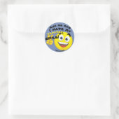 Sticker Rond Demandez-moi comment j'ai fait mon enseignant Smil (Sac)