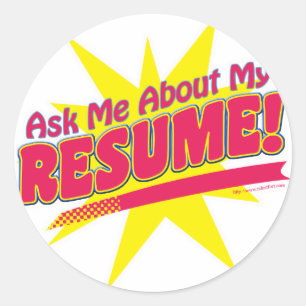 Sticker Rond Demandez-moi mon CV !