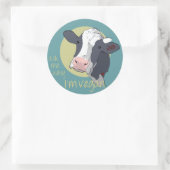 Sticker Rond Demandez-moi pourquoi je suis végétalien (Sac)