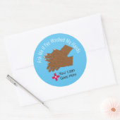 Sticker Rond Demandez-moi si j'ai lavé mes mains (Enveloppe)