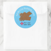 Sticker Rond Demandez-moi si j'ai lavé mes mains (Sac)