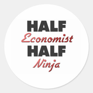 Sticker Rond Demi-économiste Half Ninja
