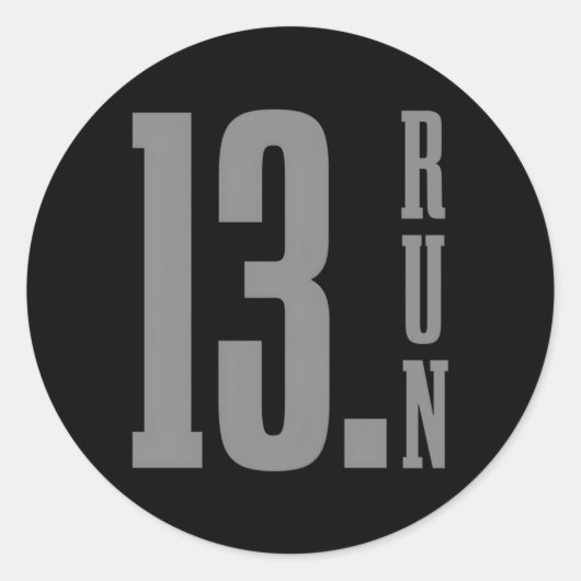 Sticker Rond Demi-Marathon 200 Km Marathonien Coureur (Devant)