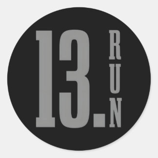 Sticker Rond Demi-Marathon 200 Km Marathonien Coureur