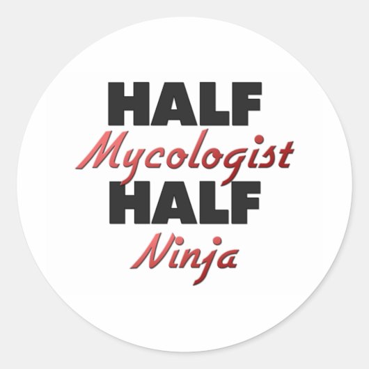 Sticker Rond Demi-mycologue Half Ninja (Devant)
