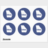 Sticker Rond Démocrate de Géorgie (Feuille)