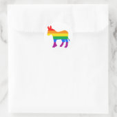 STICKER ROND DÉMOCRATE GAY (Sac)