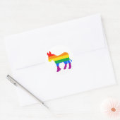 STICKER ROND DÉMOCRATE GAY (Enveloppe)