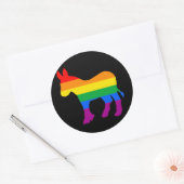 STICKER ROND DÉMOCRATE GAY (Enveloppe)