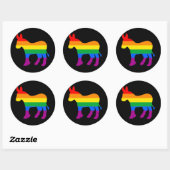 STICKER ROND DÉMOCRATE GAY (Feuille)