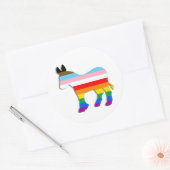 Sticker Rond Démocrate LGBTQ (Enveloppe)